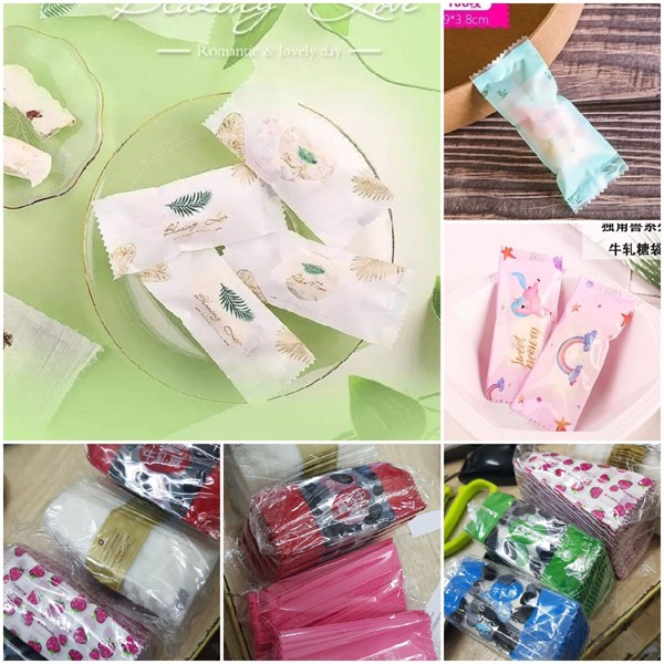 Túi đựng kẹo nougat, kẹo hạnh phúc set 100 cái màu bất kỳ