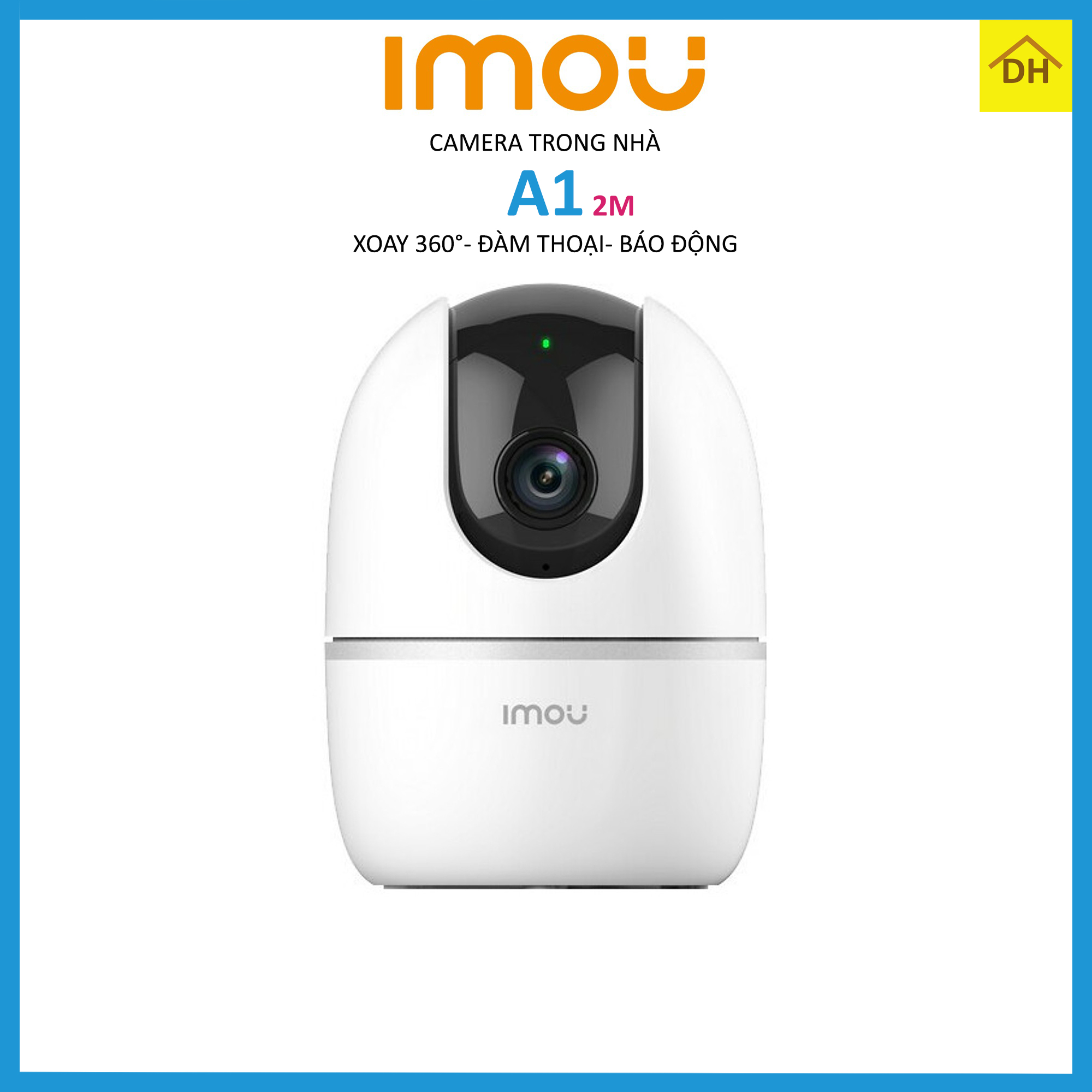 Camera IMOU A1 2M 1080p Xoay 360 Độ- Đàm Thoại 2 Chiều- Báo Động Chống Trộm- Wifi Trong Nhà Chính Hã