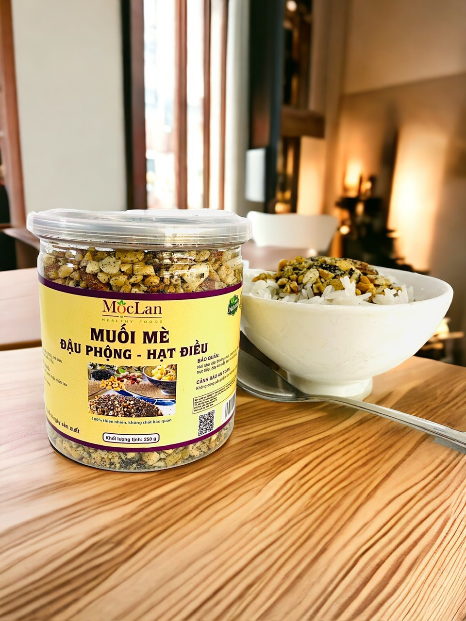 Muối mè đậu phộng - hạt điều Mộc Lan - 250g, 500g