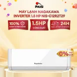 Máy lạnh Nagakawa Inverter 1.5 HP NIS-C12R2T29 - Chức năng hoạt động khi ngủ Sleep - Hẹn giờ tắt - Cảm biến I Feel tự động điều chỉnh hướng gió - Giao hàng miễn phí HCM