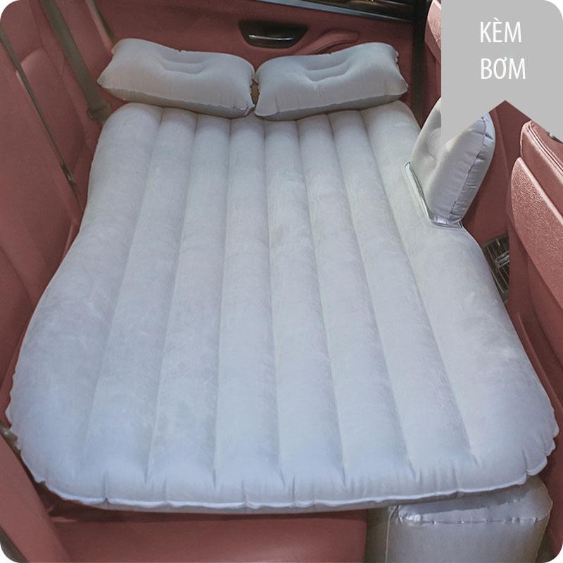 Đệm Hơi Ô Tô Loại Dày, Nệm Hơi Trên Ô Tô ,Lắp Đệm Nằm Cho Ôtô , Đệm Hơi Ô Tô Đa Năng Loại Đẹp Tặng kèm bơm điện 2 chiều