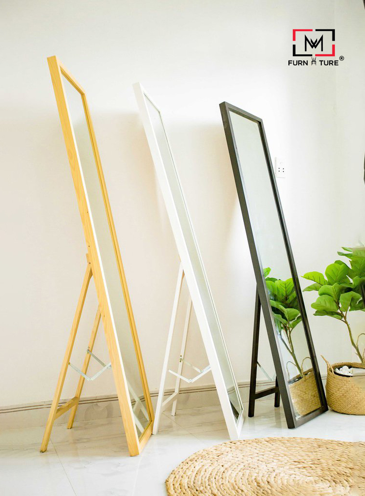 Gương soi toàn thân hàn quốc có chân tự đứng - wall mirror - size 40x170
