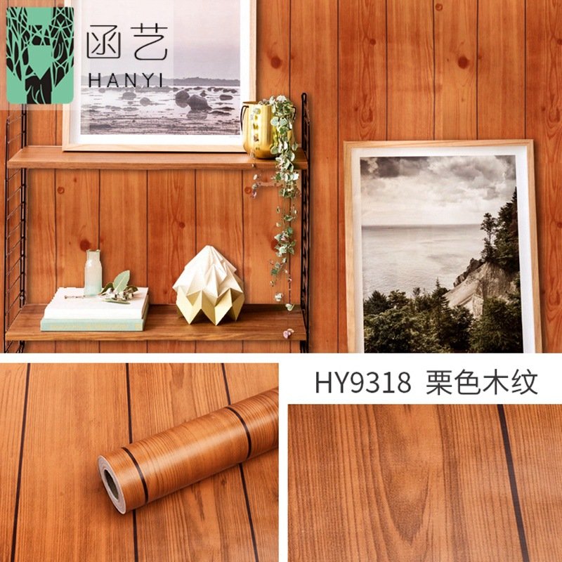 10M Giấy Dán Tường Gỗ Dọc Sẫm Màu Rộng 45cm. Không thấm nước không độc hại hoàn toàn thân thiện với môi trường.