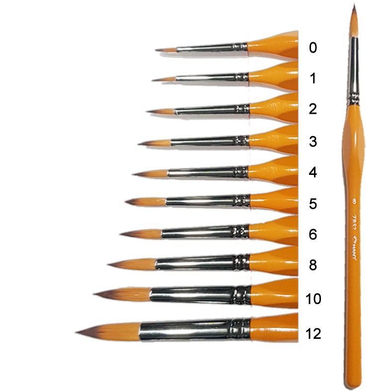 Cọ vẽ màu nước đầu tròn cao cấp hand zbs2