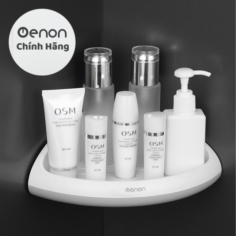 Kệ góc nhà tắm dán tường siêu dính Oenon, Kệ để đồ nhà tắm nhà bếp đa năng Chịu lực 10kg