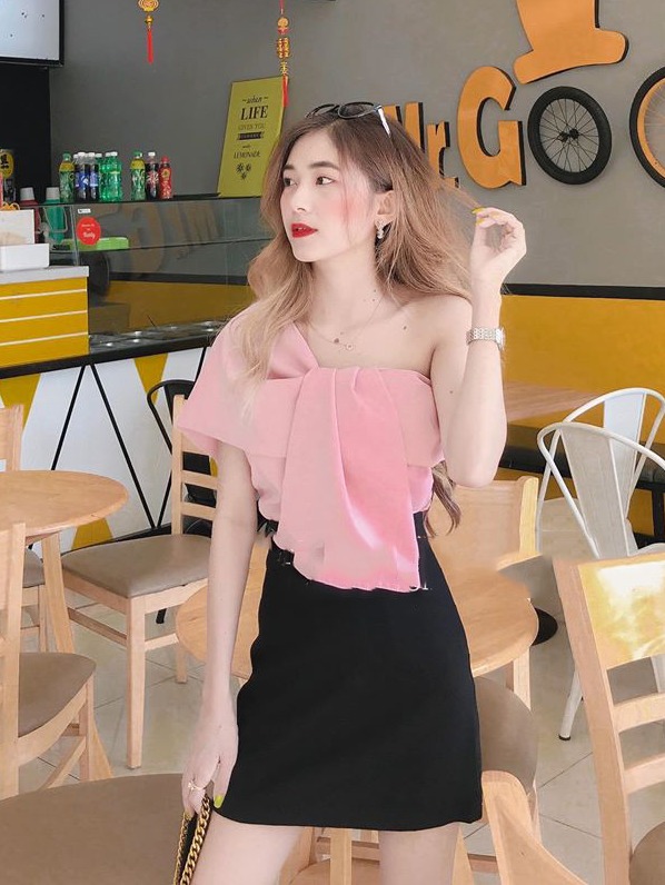 Áo Nữ Kết Nơ Công Chúa Thời Trang Quyến Rũ Thu Hút HARI