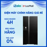 [GIAO TẠI HCM] Tủ lạnh Hitachi Inverter 569 lít R-MX800GVGV0(GBK) - Chế độ cấp đông nhanh - Lấy nước và đá bên ngoài - Làm đá tự động