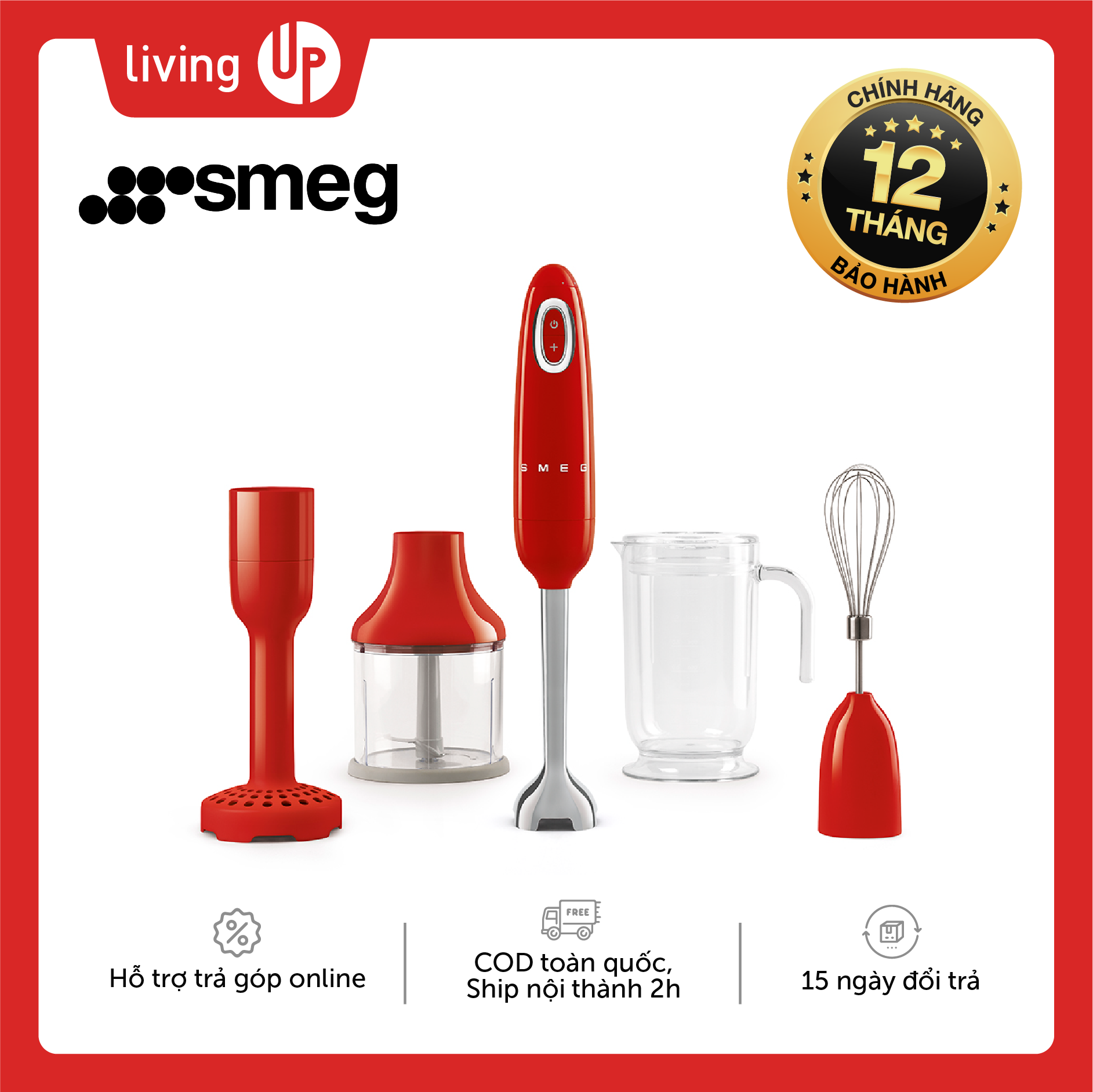 Máy xay cầm tay smeg - hbf02