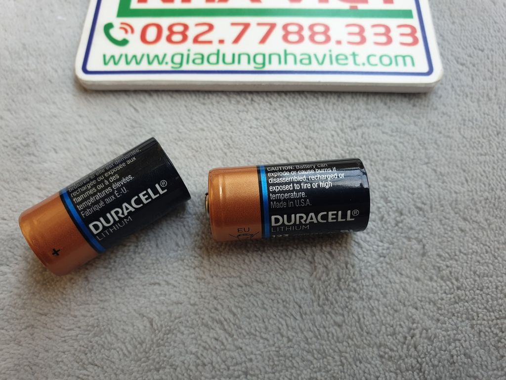 Pin duracell ultra lithium 3v cr17345 cr123a 1550mah