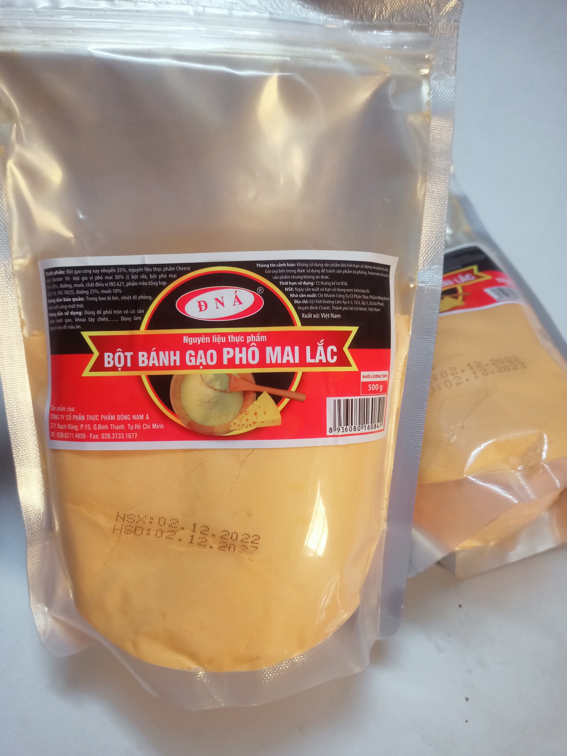 500g Bột Phô Mai Lắc ĐNA màu Vàng cam đậm_ Vị béo mặn_TiTiMart