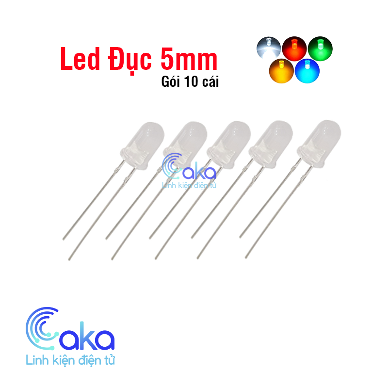 Bóng đèn led đơn 5mm Đục