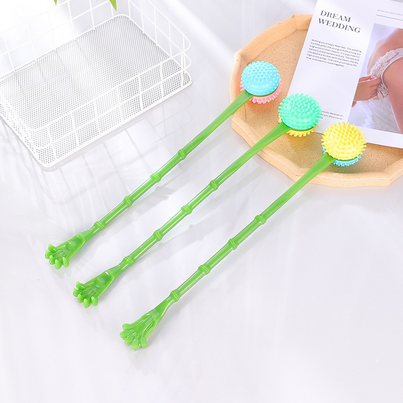 Cây đấm bóp gậy massage gãi lưng 2in1 đốt tre dụng cụ massage lưng vai gáy chân tiện lợi