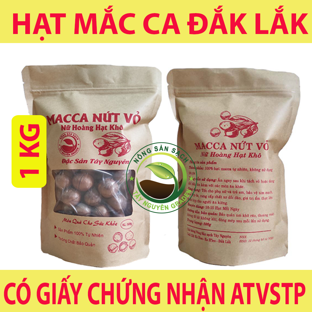 [HCM][ GIÁ SỈ ] Hạt mắc ca Tây Nguyên( 1 Kg) - Hạt mắc ca nhà trồng - Hạt macca Nứt vỏ