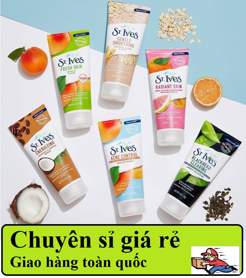 [ COMBO 5 ] Sữa Rửa Mặt Tẩy Da Chết Stives 170g mẫu mới