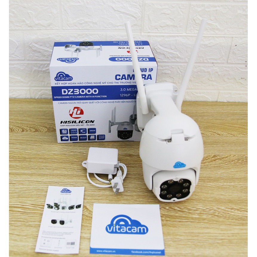 Camera ptz vitacam dz3000 - 3.0mpx độ phân giải 1296p ultra hd siêu nét