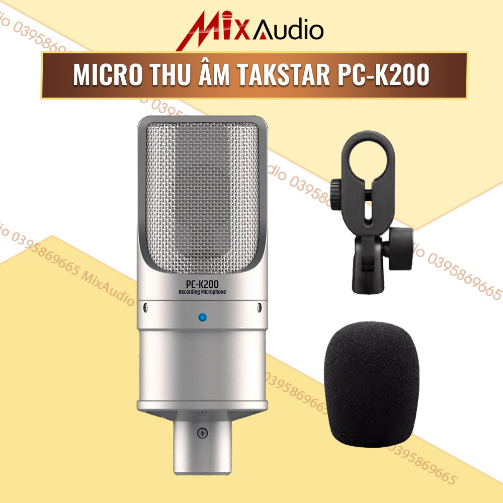 [HÔM NAY_VC10% đơn 49K - MAX 1 TRIỆU] Mic thu âm, livestream chuyên nghiệp Takstar PC-K200 có thể kết hợp với các loại soundcard, mixer [BẢO HÀNH 1 NĂM]