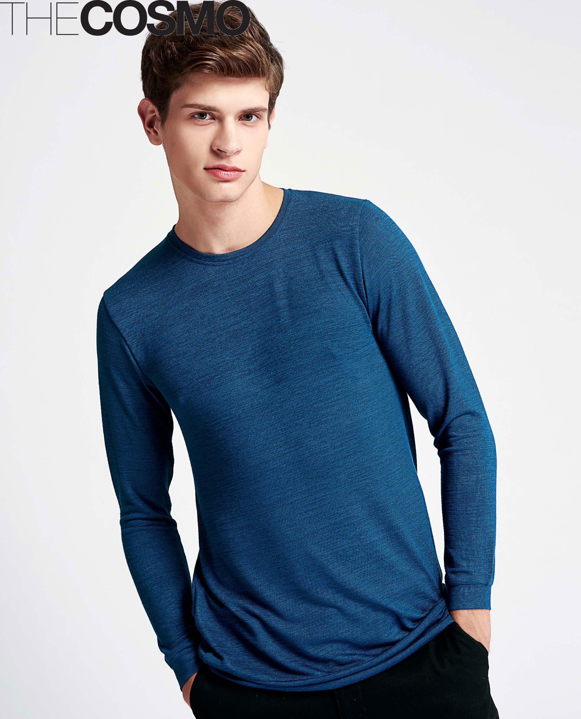 Áo Thun Nam The Cosmo Daniel Knit Tee Màu Xanh TC1021076CN