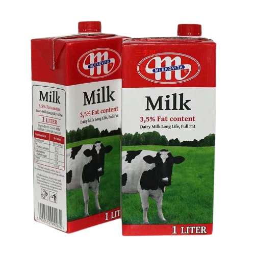 combo 2 hộp sữa tươi nguyên kem mlekovita 1l - sữa ba lan nhập khẩu 1