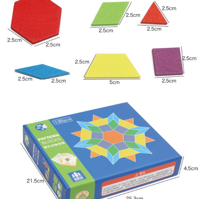 Ghép hình sáng tạo pattern block 130 chi tiết, sản phẩm tốt, chất lượng cao, cam kết như hình, độ bền cao