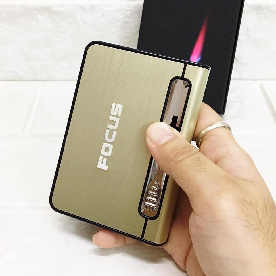 Hộp Quẹt Khò Focus Kiêm Bao đựng sang trọng lịch lãm 2in1