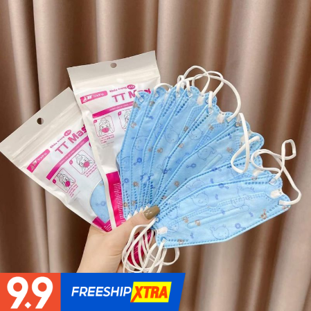 10 cái khẩu trang cho bé 4d kf94 hoạ tiết bé từ