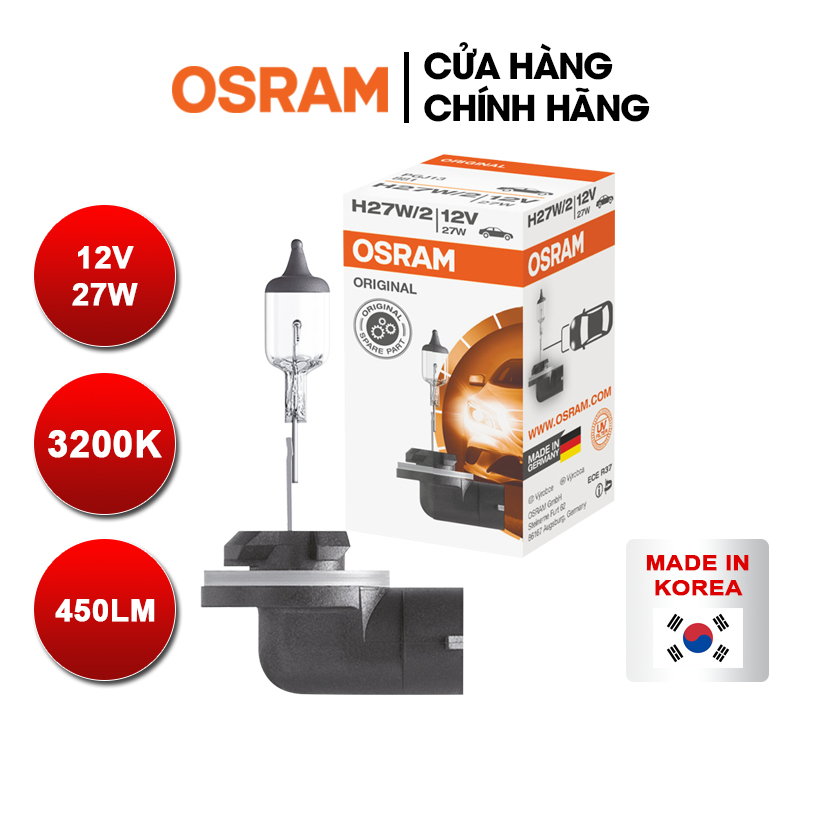 Bóng đèn halogen osram original h27 12v 27w - nhập khẩu chính hãng