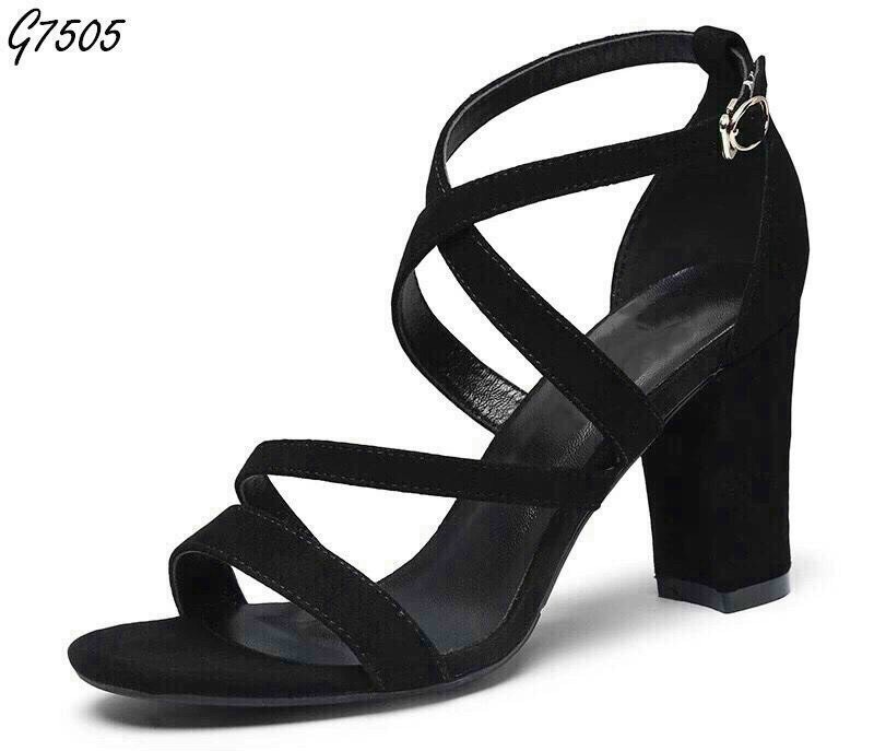 Giày cao gót nữ 7 phân quai mảnh chéo gót