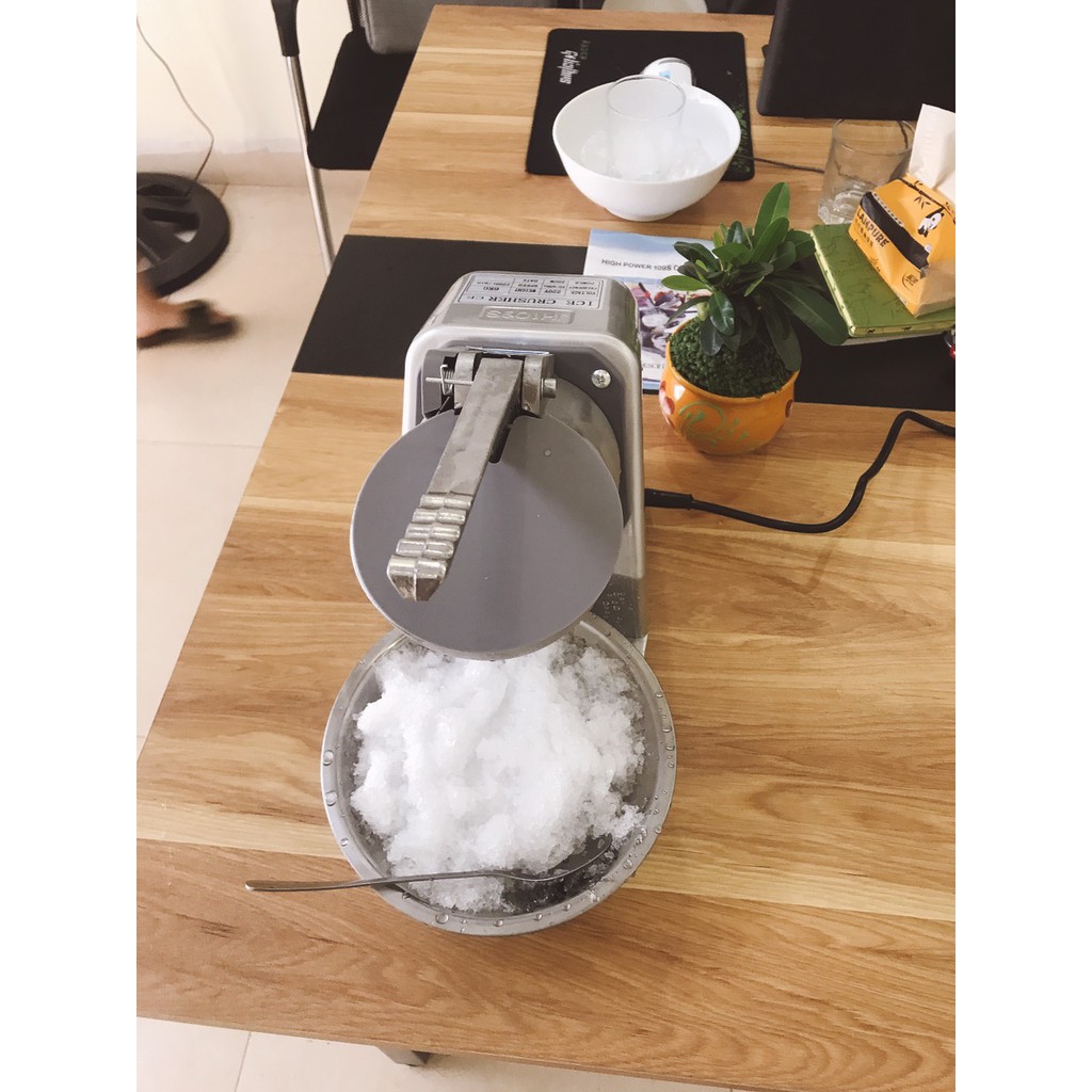 Máy Bào Đá Tuyết 2 Lưỡi Đa Năng, Máy Xay Đá Tuyết Mịn 2 nắp nhôm , Loại Lớn Xay Nhanh Mịn, may bao da , May Say Da , Hàng Có Sẵn