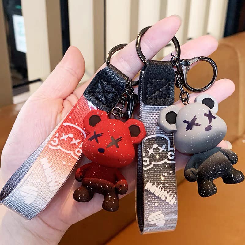 Móc đeo chìa khóa, móc đeo balo hình gấu BearBrick cute