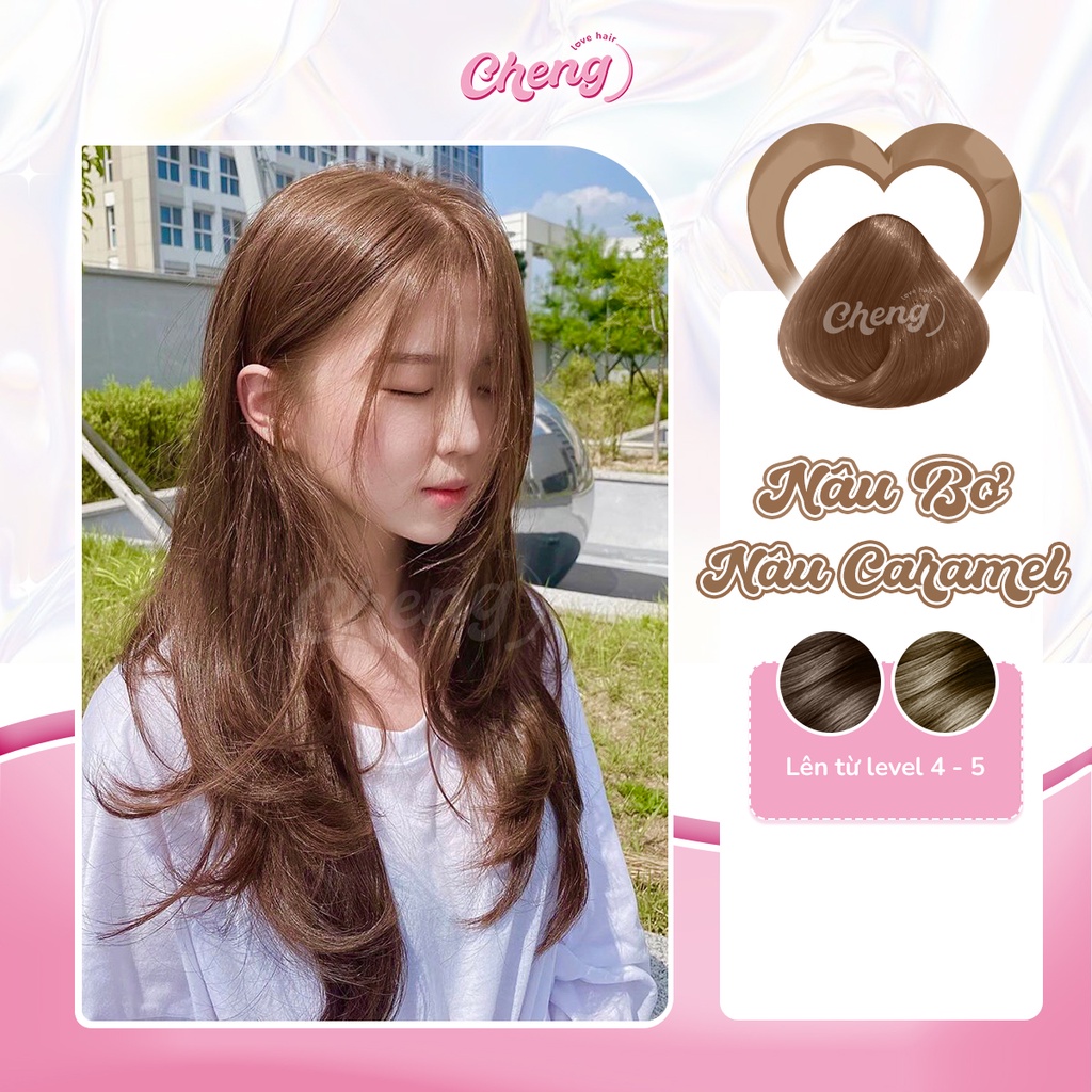 Nhuộm Tóc Màu NÂU CARAMEL - NÂU BƠ Không Tẩy | Chenglovehair, Chenglovehairs