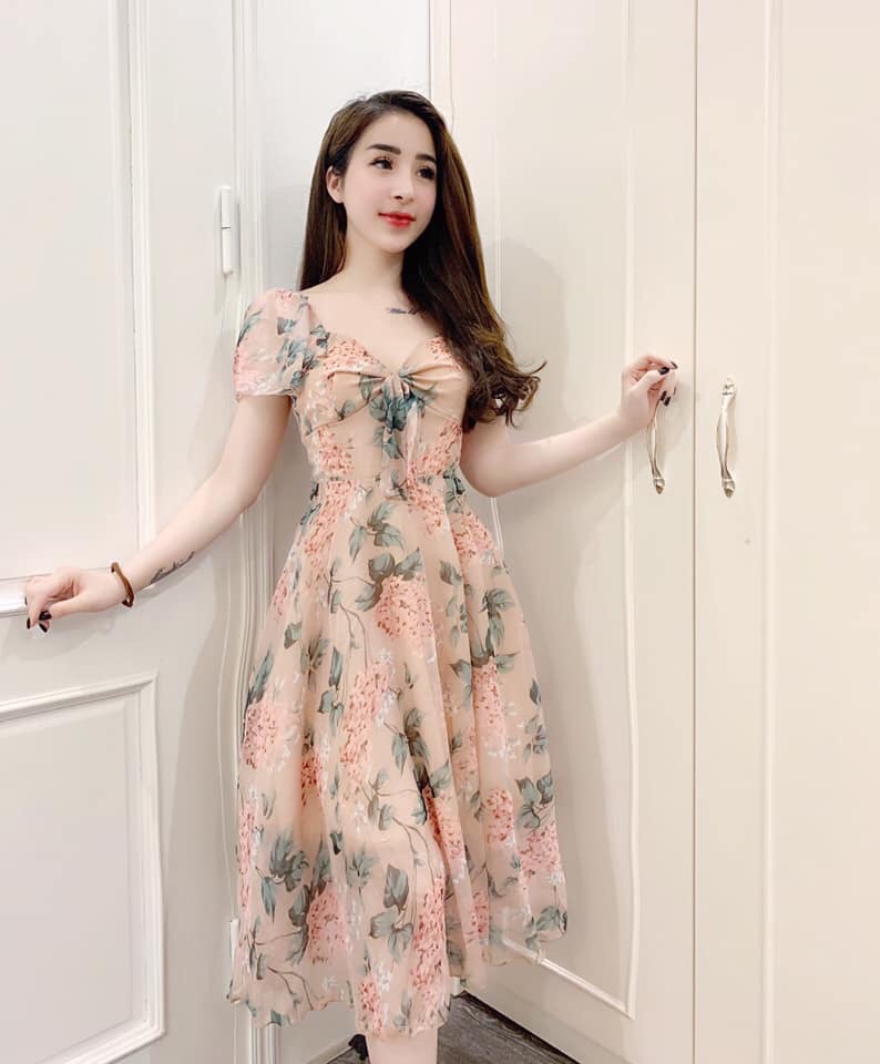 Đầm body phối lai bèo siêu đẹp siêu sang hl220