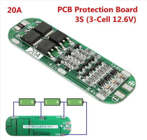 Mạch nạp và bảo vệ pin 20A - 3S