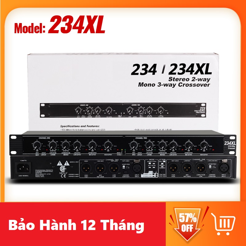 Bộ Chỉnh Âm Crossover DBX 234XL - Bộ Cắt Sup Chuyên Nghiệp,Giúp Âm Thanh Trong Trẻo,Bảo Vệ Loa,Phân Tần 3 Đường Tiếng, Xử Lí Âm Thanh Cực Hay.Hàng Mới Full Box