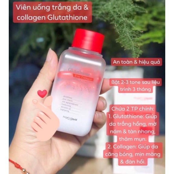 Viên uống trắng da Glutathione 7 day Angle’s Liquid Ever Collagen