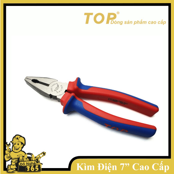 Kìm điện cán đỏ xanh 180mm cao cấp top gp1180