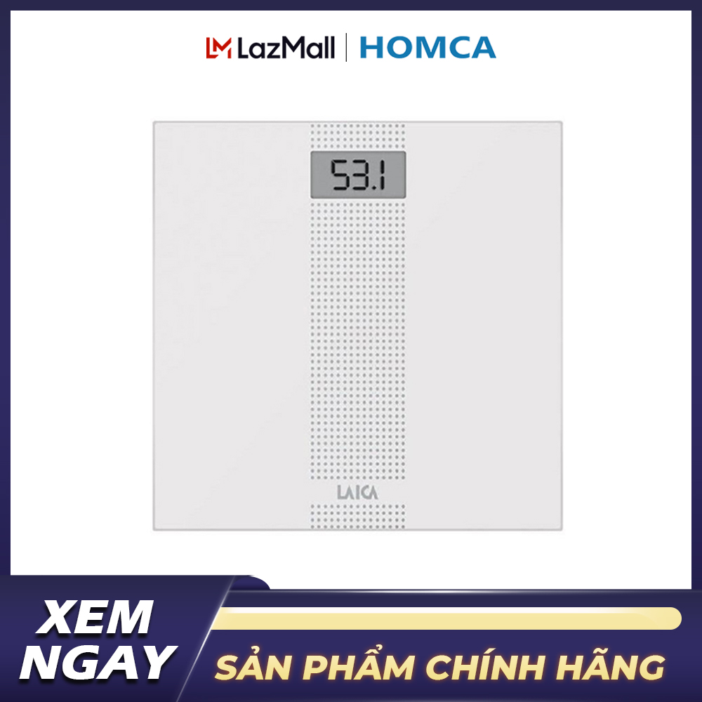Cân điện tử Laica PS1054 - Cân sức khỏe dùng trong gia đình - Trọng lượng tối đa 180 kg - Độ chia 100g