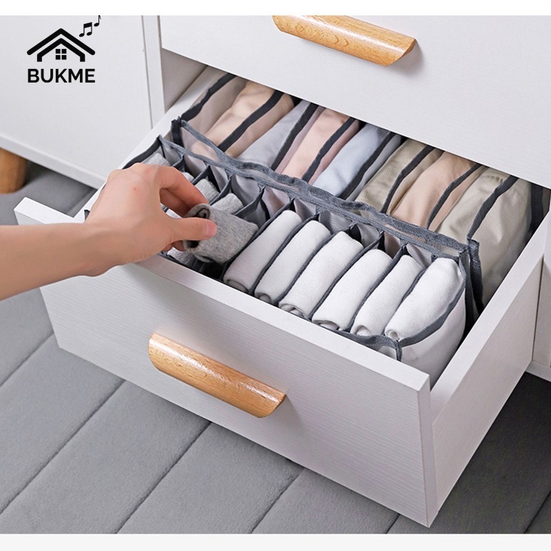 Túi vải đựng đồ lót tất vớ nhiều ngăn phong cách hàn quốc Khay vải đựng đồ