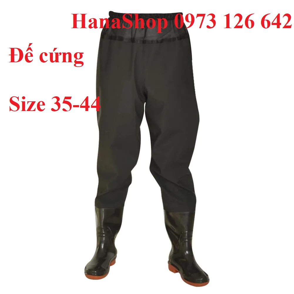 [ĐẾ DÀY] Ủng quần lội nước đế cứng màu nâu size 35-44, ủng đi mưa. quần ủng cao su lội nước, ủng bảo hộ lao động, ủng câu cá