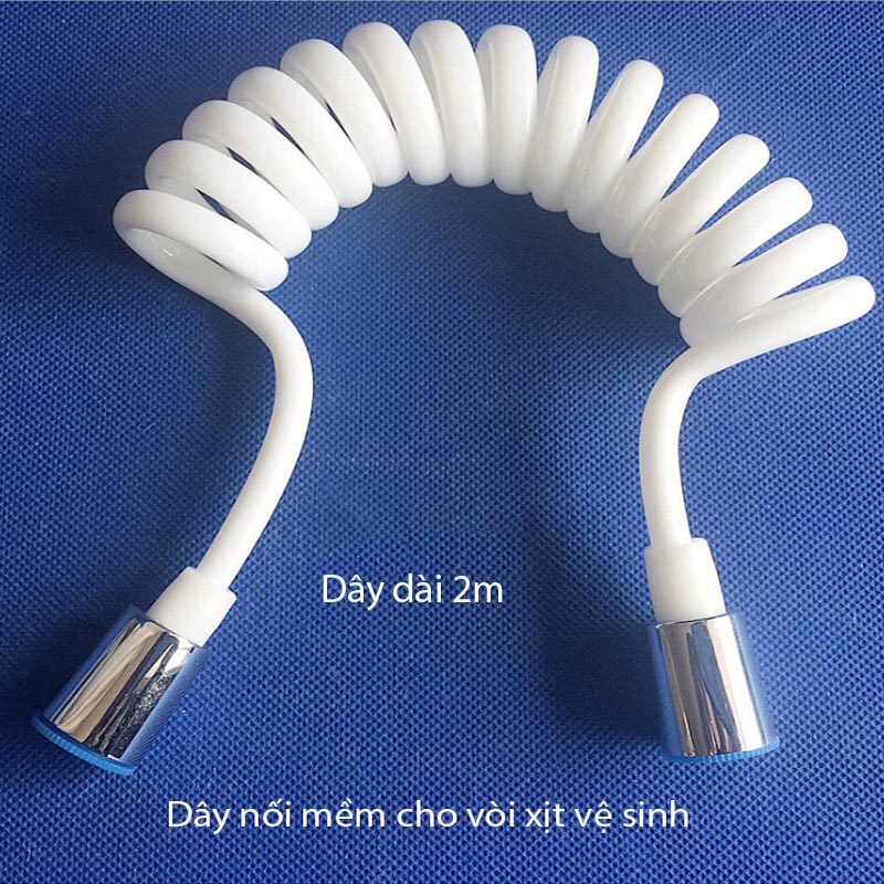[HCM]Dây nối mềm cho vòi xịt vệ sinh hình lò xo bằng nhựa PU dài 15m - 2m