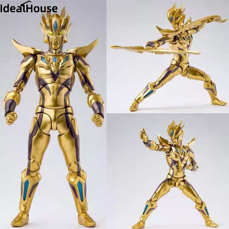 IDealHouse Gold Ultraman Zero Action Figure Shf Ultraman Doll Model