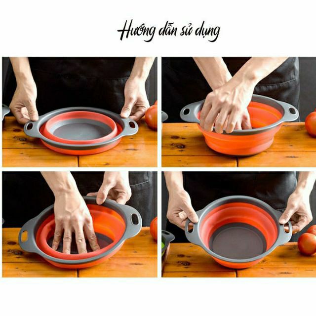 Rổ tròn gấp gọn silicon cao cấp