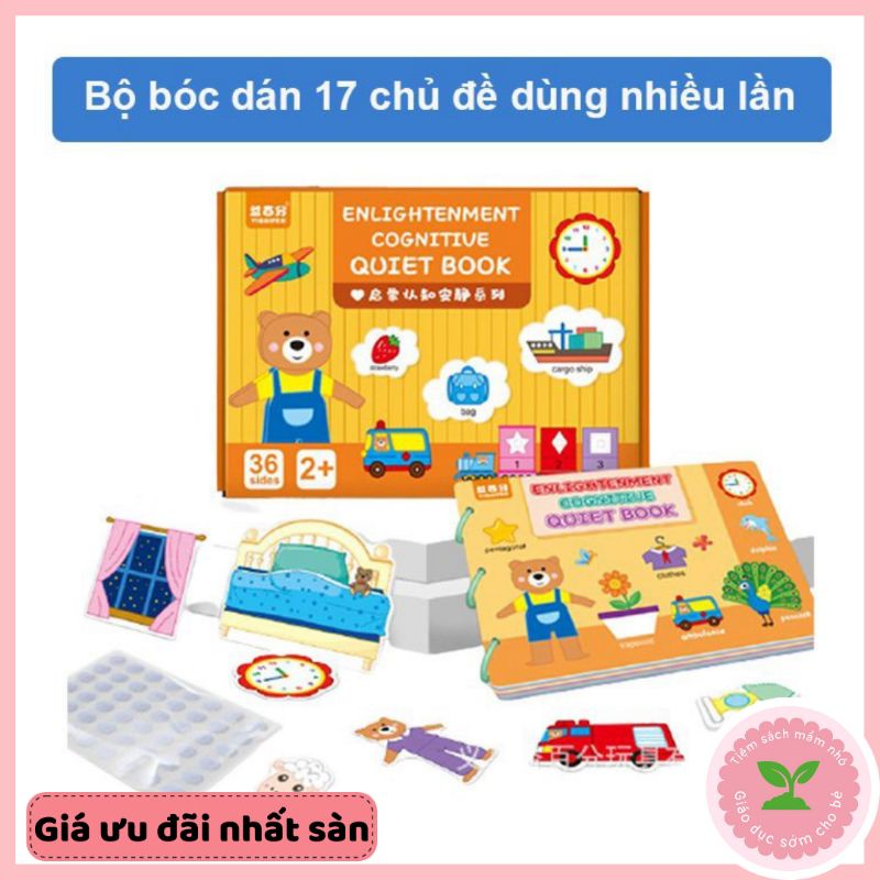 Đồ chơi bóc dán thông minh hàng đẹp 17 chủ đề giúp bé vừa chơi vừa học