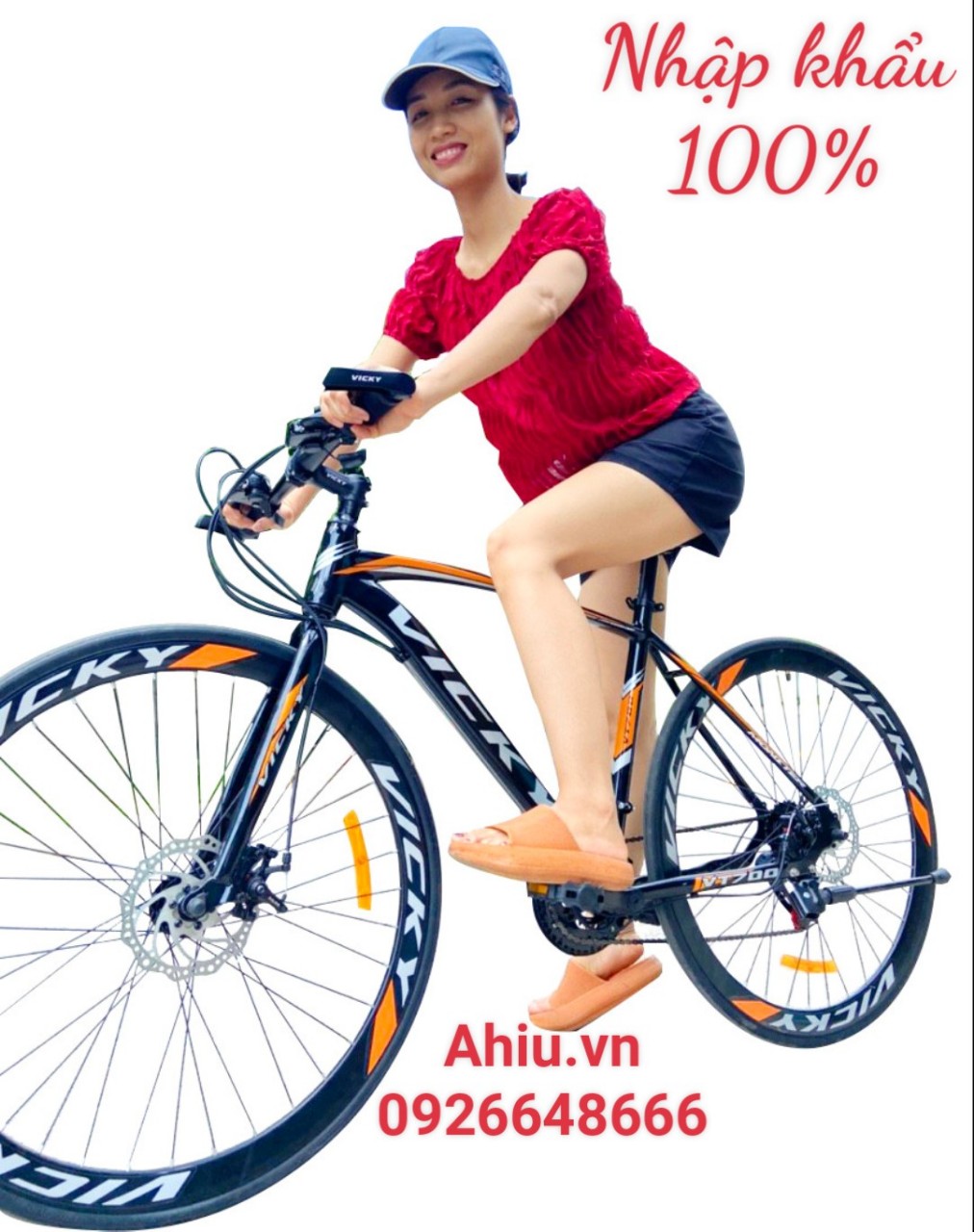 Xe đạp leo núi VICKY - a hìu -xe đạp bánh bé - xe đạp thể thao người lớn - xe đạp địa hình- xe đạp - XE ĐẠP địa hình người lớn - sport bicycle - bike -Mountain