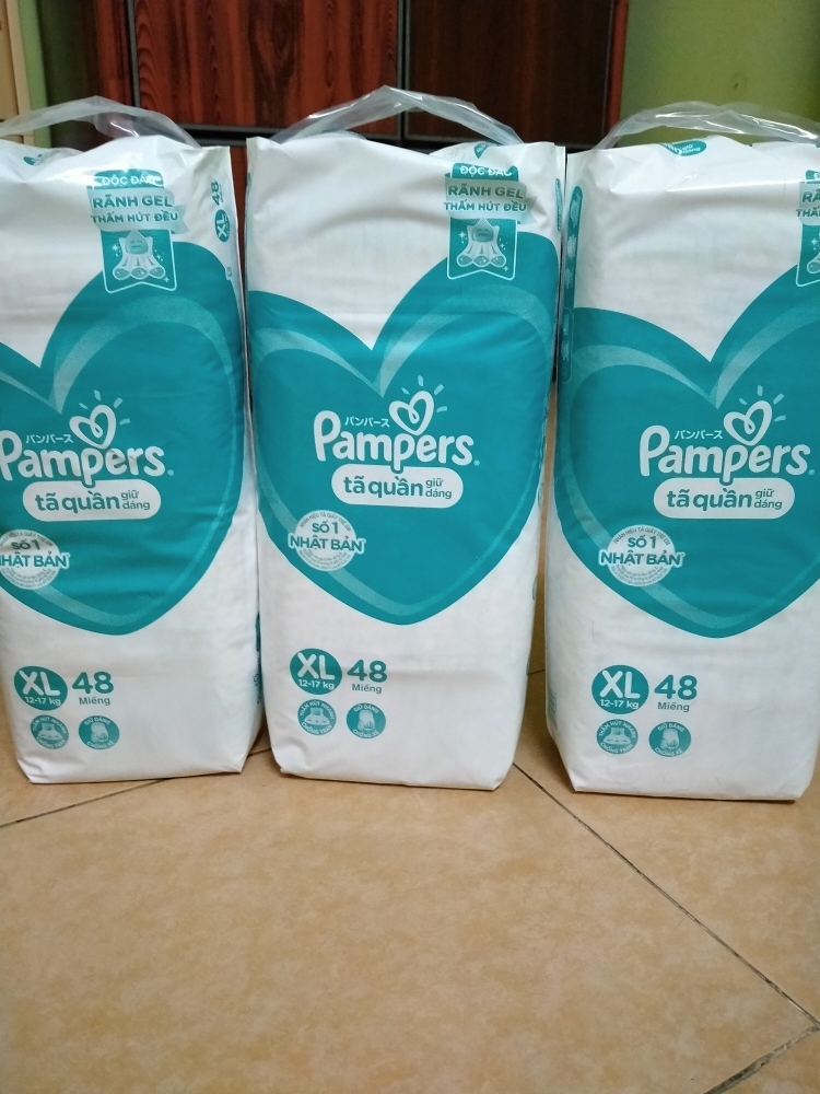 Tã/Bỉm quần Pampers Giữ Dáng Mới Gói Đại XL48