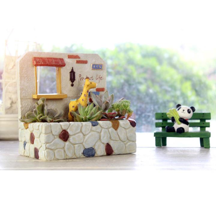 Phụ Kiện Tiểu Cảnh Chậu trồng cây Khuôn viên trước nhà Perfect life, (Combo: 1 chậu) (R7A3L1-1).