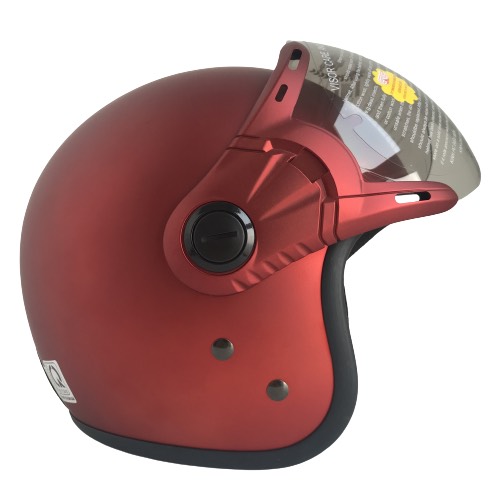 Mũ bảo hiểm trùm 3/4 đầu kính chống lóa - GRS A368K Đô nhám - Vòng đầu 56-58cm - Hàng chính hãng - Bảo hành 12 tháng