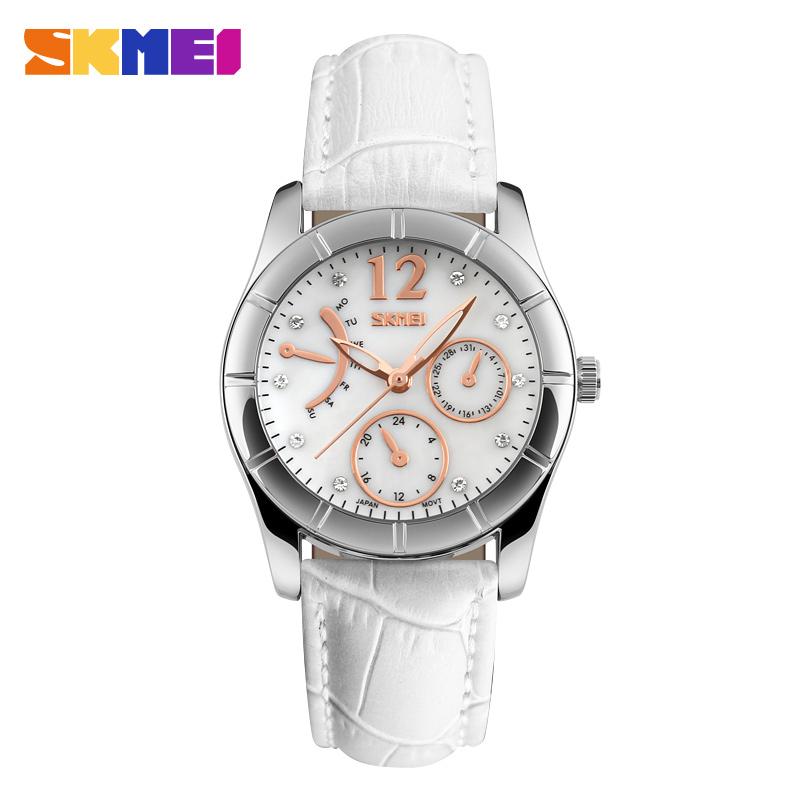 Đồng hồ nữ dây da skmei 6911