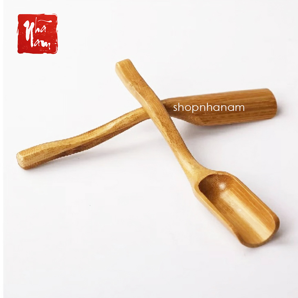 Xẻng xúc trà bằng tre, muống xúc trà tre, phụ kiện bàn trà Nhã Nam