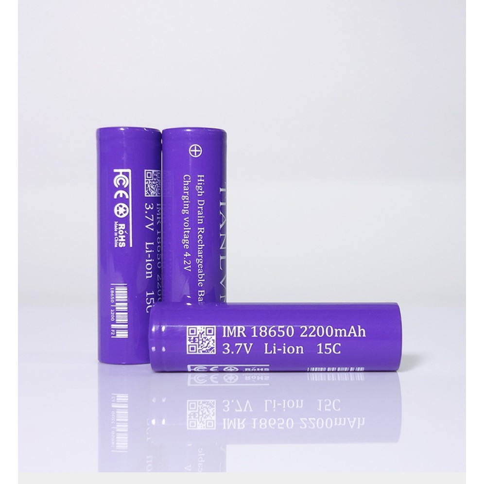 Pin tím tl imr 18650 xả cao 15c , 2200mah