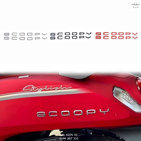 Bộ tem chữ nổi cho honda scoopy